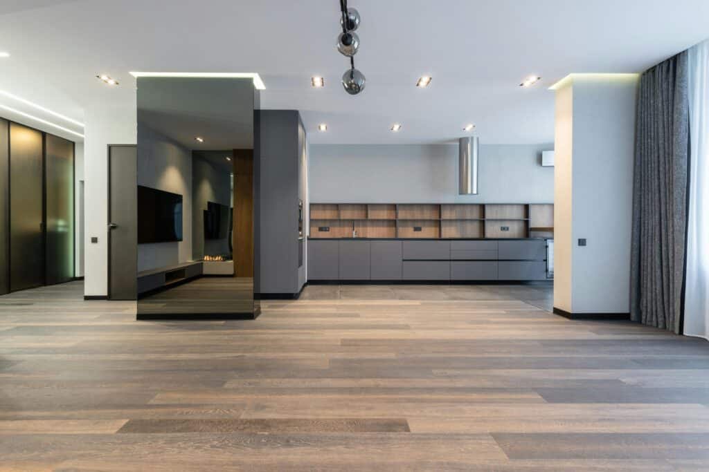 Hardwood floors in a luxury apartment